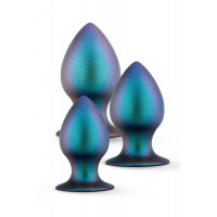 Набор анальных пробок разного размера Anal Adventure Blush, силиконовые, Ультрамарин