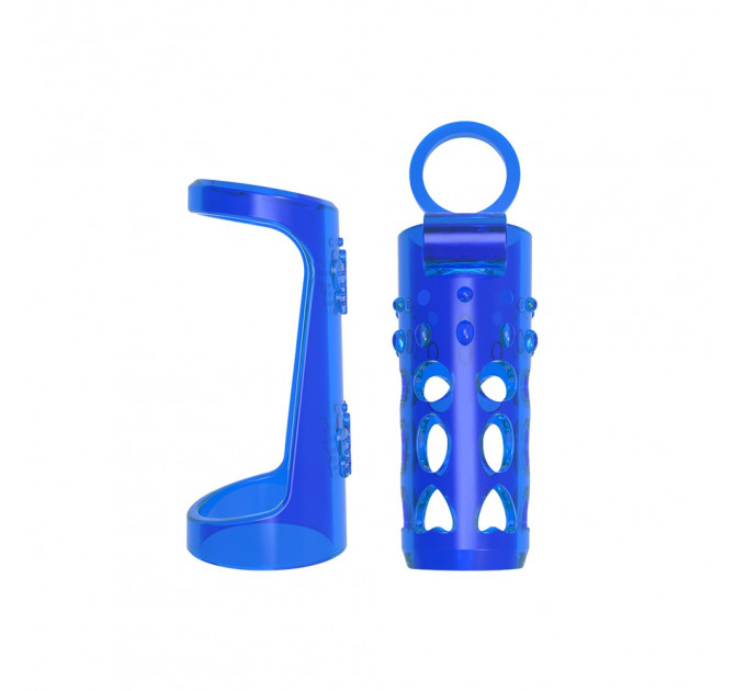 Насадка на пеніс із вібрацією CHISA Double Enhancer Kit-Blue-GK Power