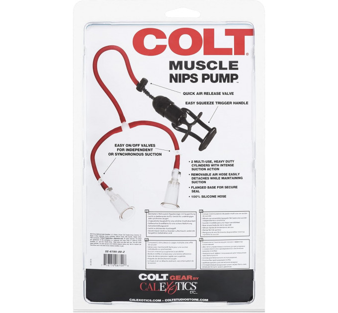 Насос для сосків CalExotics Colt Muscle Nips Pump, прозорий