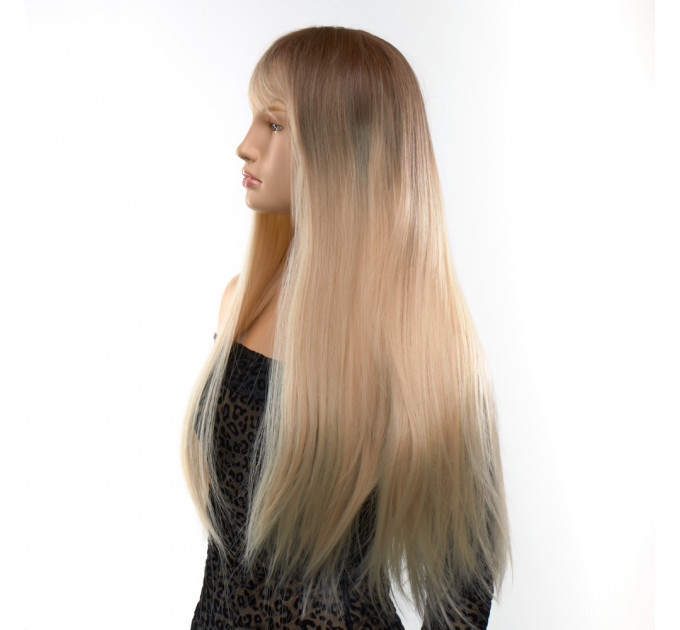 Парик прямый с челкой Fetish Hair омбре блонд, 60 см