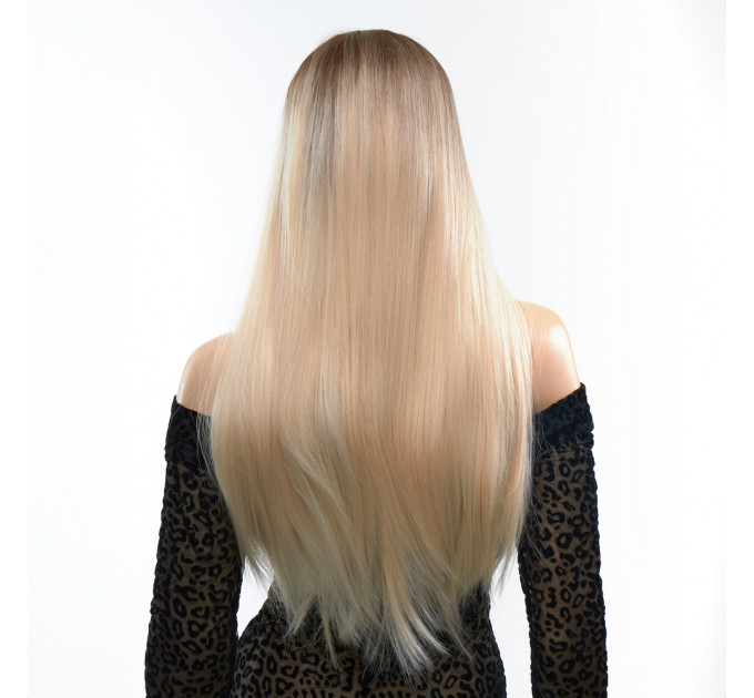 Парик прямый с челкой Fetish Hair омбре блонд, 60 см