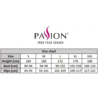 Пеньюар із екошкіри Passion LOONA CHEMISE чорний, S/M