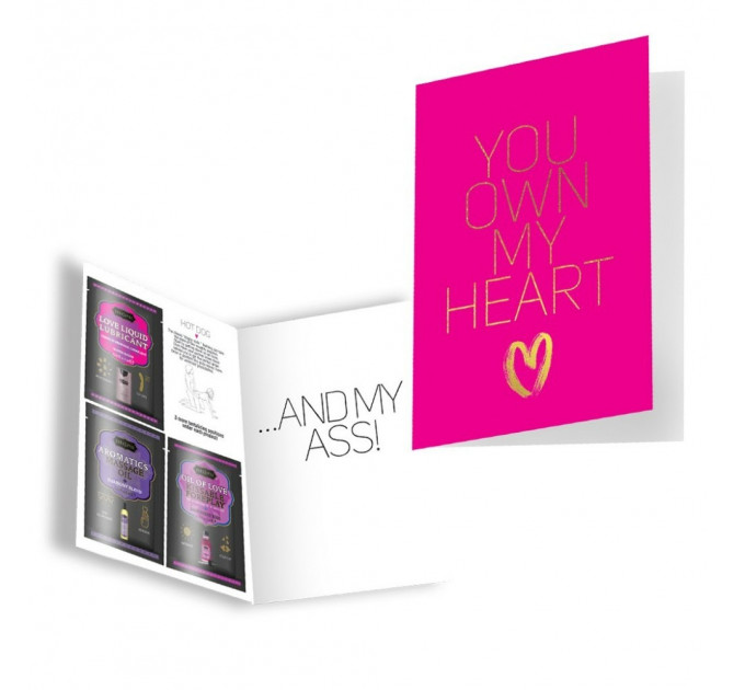 Подарочная открытка с набором Сашетов плюс конверт Kama Sutra You Own My Heart