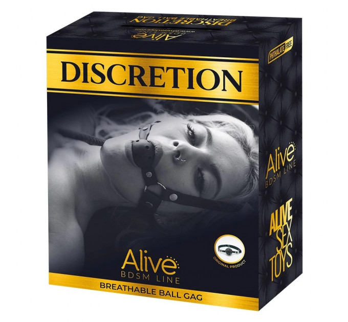 Регульований кляп з перфорованою кулькою Alive Discretion чорний