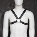 Сбруя мужская крестообразная с заклепками DS Fetish, экокожа, черная