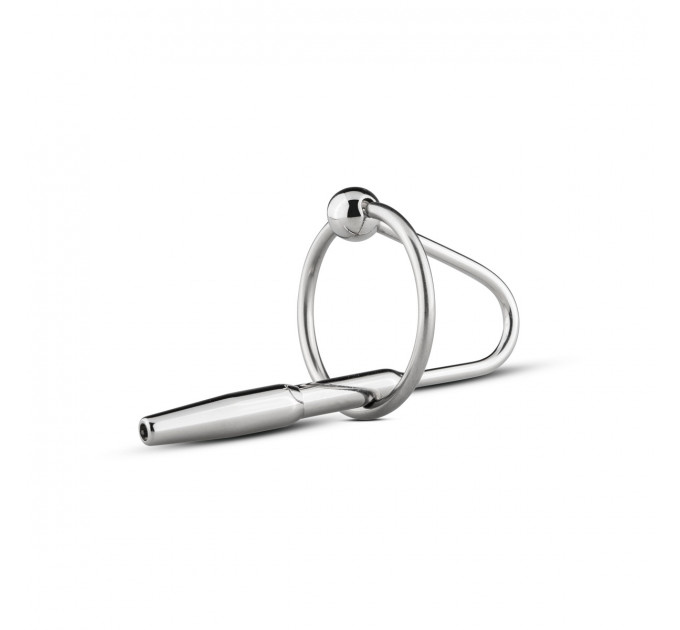 Уретральный стимулятор с кольцом Sinner Sperm Stopper металлический