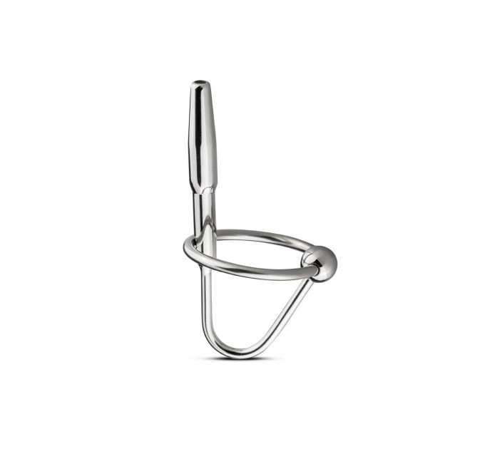 Уретральный стимулятор с кольцом Sinner Sperm Stopper металлический
