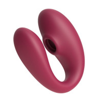 Вибратор для пар вакуумный BeYourLover Talia с пультом управления, бордовый