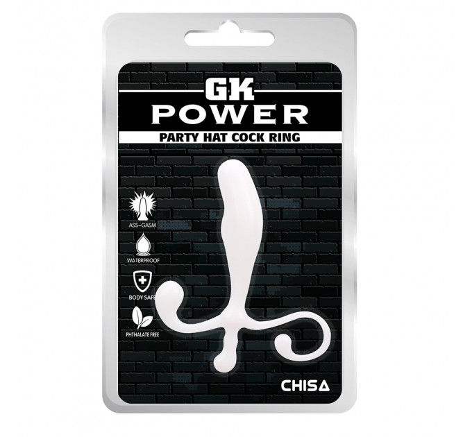 Стимулятор простаты Chisa GK Power Party с анатомическим рельефом, белый