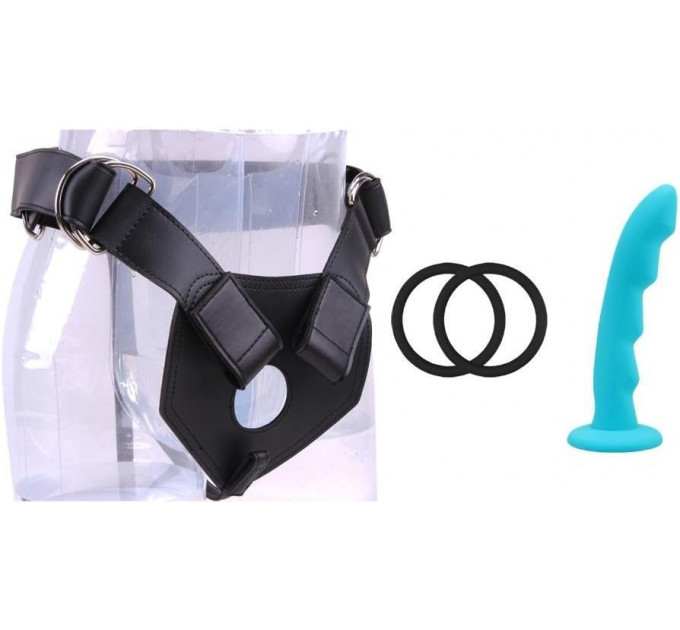 Страпон женский Chisa R.G.B Sex Harntss Cavelier с фаллоимитатором голубого цвета