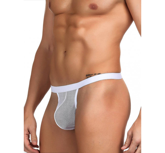 Стринги чоловічі Star Night у сіточку, білі, XS-M