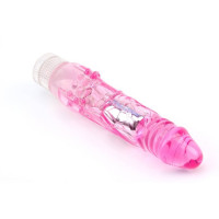 Вібратор із додатковою стимуляцією клітора Chisa Crystal Jellie на батарейках, рожевий
