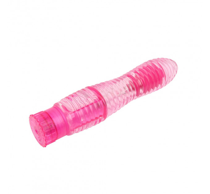 Вибратор рельефный на батарейках Chisa Crystal Jellie, розовый