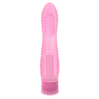 Вибратор рельефный на батарейках Chisa Crystal Jellie, розовый