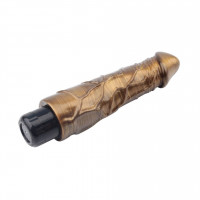 Вібратор реалістичний великого розміру Chisa Dark Muscle Pat McCock, золотистий