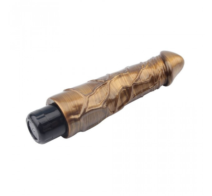 Вибратор реалистичный большого размера Chisa Dark Muscle Pat McCock, золотистый