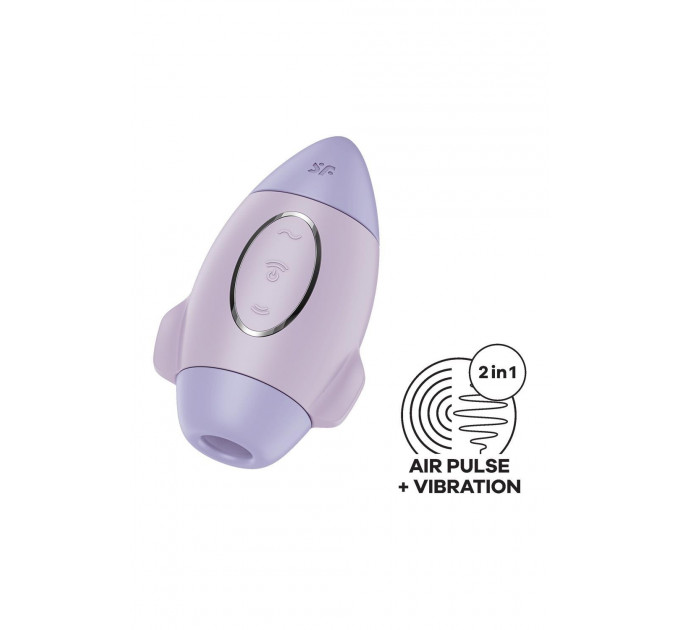 Вибратор Satisfyer Mission Control с вакуумной стимуляцией клитора, фиолетовый