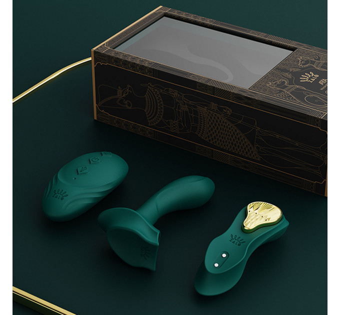 Вибратор в трусики AYA Zalo Turquoise Green на пульте управления