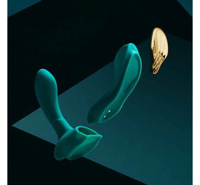 Вибратор в трусики AYA Zalo Turquoise Green на пульте управления