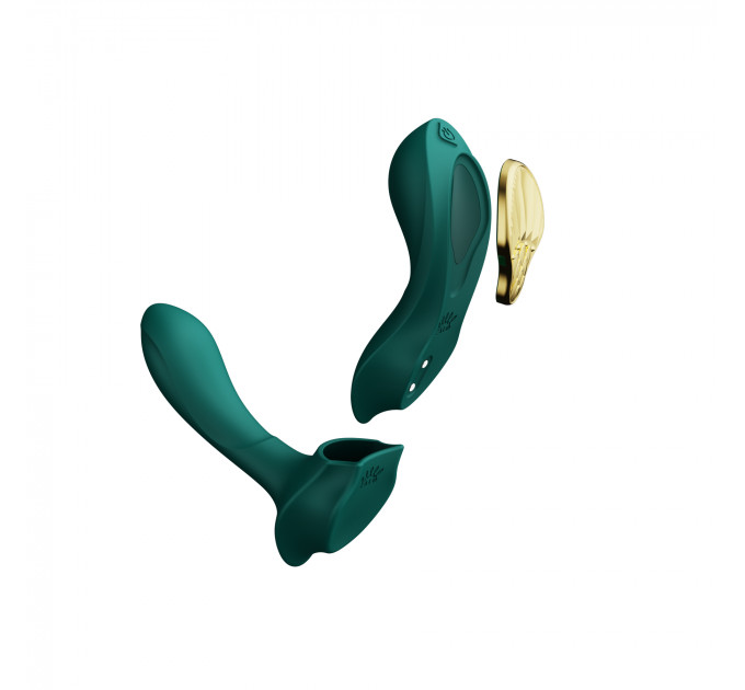 Вибратор в трусики AYA Zalo Turquoise Green на пульте управления
