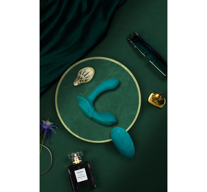 Вибратор в трусики AYA Zalo Turquoise Green на пульте управления
