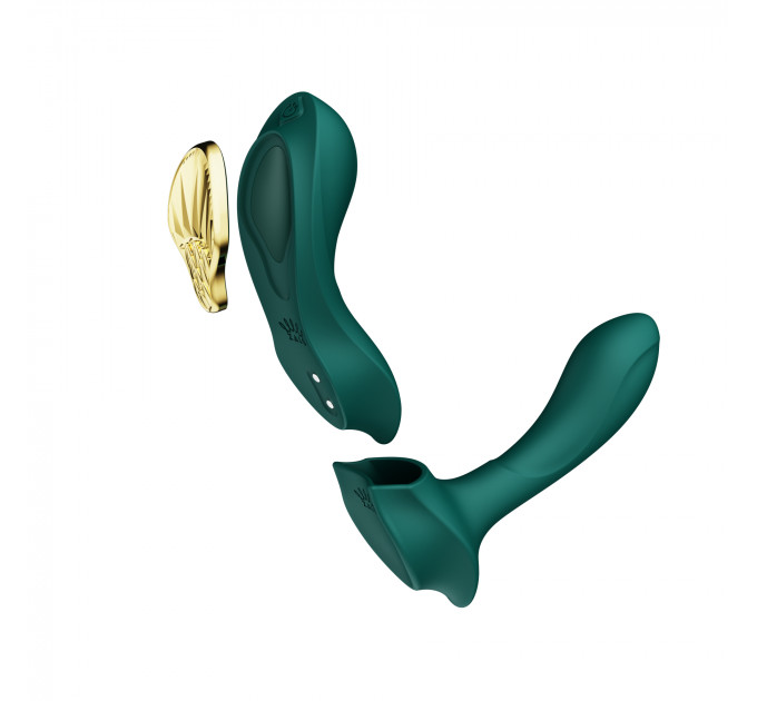 Вибратор в трусики AYA Zalo Turquoise Green на пульте управления